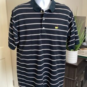 Augusta National Classic Navy Striped Polo Shirt
